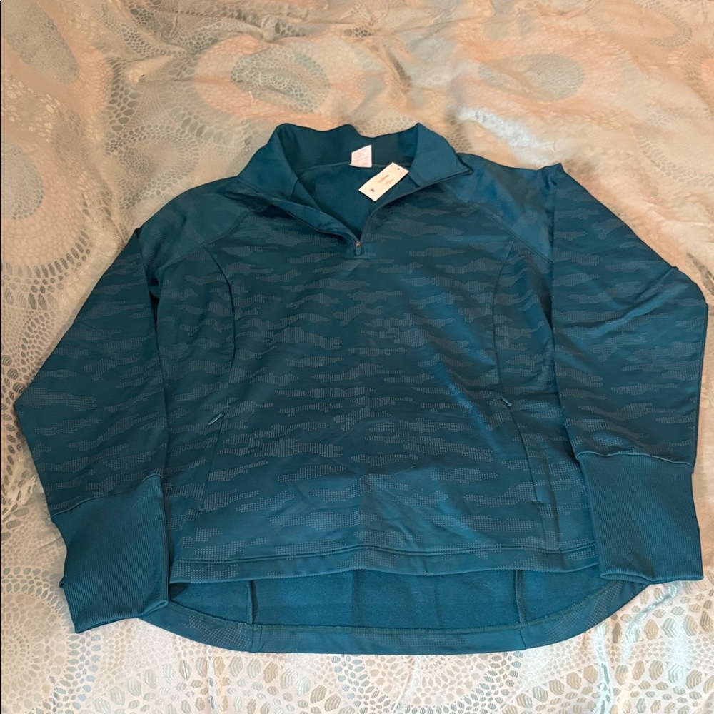 Avia Teal Quarter-Zip Top